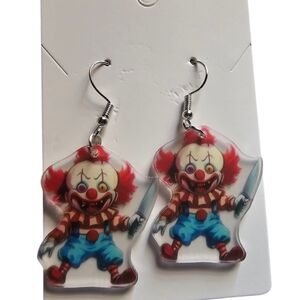 Clown Character Earrings for Kids